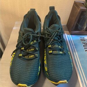 Women's Green and Yellow Athletic Shoes